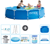 Paquete de piscina - intex - alrededor - 305x305x76 cm + accesorios a1691