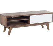 Beliani mueble tv buffalo marrón/blanco