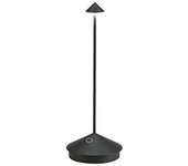 Lámpara de mesa led inalámbrica recargable y regulable pina pro en negro mate, color azafrán