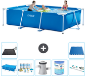 Paquete de piscina - intex - rectángulo - 300x200x75 cm + accesorios a220