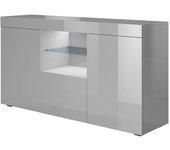 Aparador de salon con led | aparador de cocina | mueble de salon | recibidor | 135x73x34cm | modelo sefora | gris brillo