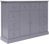 Aparador | aparador de comedor | armario de cocina con 10 cajones madera gris 113x30x79 cm cfw98603