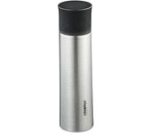 Relaxdays termo para café acero inoxidable, 500 ml, botella térmica hermética, bebidas calientes y frías, vaso, plateado