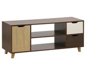 Mueble tv moderno en madera de zebrano 120x50 cm