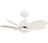 Ventilador de techo motor dc 75cm led 18w 3cct blanco/marrón