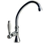 Grifo de lavabo pb classic con palanca blanca agua fría con caño alto cromado 1208853652
