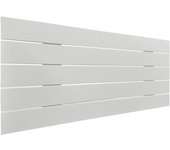 Dhome cabecero de madera reciclada dm estilo palet horizontal cama palets herrajes incluidos (105cm, blanco sólido)