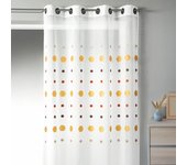 Visillo en jacquard con estampado hexagonal