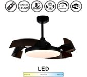 Ventilador de techo con luz silencioso dc con mando batán blanco 107 cm invierno-verano color luz regulable