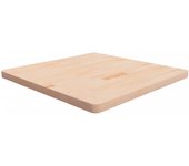 Tablero de mesa cuadrada madera de roble sin tratar 80x80x4 cm
