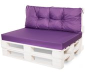 Cojín para palets 120x80x50cm, cojín de jardín morado, cojín de jardín plano, cojín de jardín para banco, conjunto de cojines para jardín