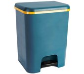 Com-fort house | cubo de basura con pedal | capacidad de 20 litros | cubo reciclaje | color verde oscuro | limpieza fácil