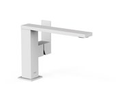 Tres 00620501bm cuadro grifo monomando con maneta lateral para lavabo color blanco mate
