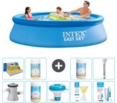 Paquete de piscina - intex - alrededor - 305x305x76 cm + accesorios