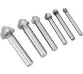 6 piezas de cuchillas de biselado hss de rectificado completo para carpintería, cortador de cuchillas de bisel de 3 flautas