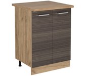 Vicco mueble bajo de cocina r-line, gris noble, 60 cm , et roble