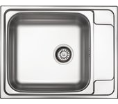 Fregadero de cocina encastrable 63 x 50 en acero con escurridor deante soul zeo_011b - acero inoxidable cepillado