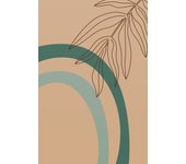 Papel pintado panorámico - hoja boho