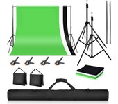 Kit de sistema de soporte de fondo de fotografía de 2x3m, soporte de fondo ajustable, kit de estudio de barra transversal de foto con