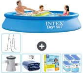 Paquete de piscina - intex - alrededor - 305x305x61 cm + accesorios cb27