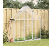 Maison exclusive - invernadero con marco base aluminio plateado 169x58x195 cm