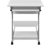 Mesa de escritorio | | escritorio de despacho | escritorio compacto de ordenador con bandeja de teclado blanco cfw911263