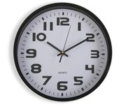 Versa relojes de pared de estilo clasico, medidas (al x l x an) 30,5 x 4,2 x 30,5 cm, color negro