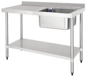 Fregadero de acero inox de 120x60cm con pila a la derecha vogue dy822