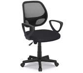 Silla de oficina ipolist – tela de malla negra – altura ajustable 86-98 cm – estilo moderno y ergonómico