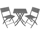 Tectake conjunto de ratán para 2 personas