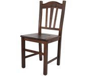 Tommychairs - silla silvana para cocina y comedor, estructura en madera de haya color nuez oscuro y asiento en madera