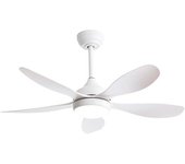 Ventilador de techo de 42 pulgadas con luz y control remoto, motor dc reversible de 6 velocidades