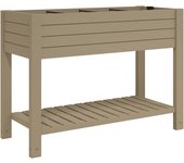 Jardinera，soporte para flores，maceta alta polipropileno marrón claro 110x45x79 cm cfw85750
