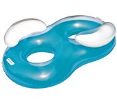 Bestway rueda doble hinchable con almohada 188x117 cm playa y piscina 43009