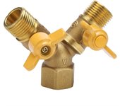 Adaptador de manguera de grifo doble de 2 vías para riego de jardín de latón g1/2 conector de grifo doble