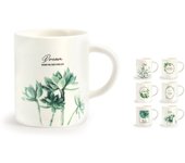 Set h&h new botanic 6 tazas de café nbc, decoración surtida cc90 (mixed fantasy)