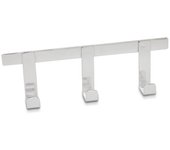 Percha baño triple gancho pletina cromo