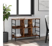 Aparador | aparador de comedor | armario de cocina de madera de ingeniería roble ahumado 102x32x73,5 cm cfw48400