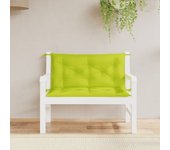 Cojines de banco de jardín 2 uds | cojín exterior verde brillante 100x50x7 cm cfw64181