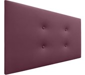 Dhome cabecero de polipiel premium pro con 2 hileras de botones cabezal tapizado cama lujo (vino tinto, 105cm)