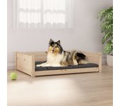 Cama para perros | lecho para perros madera maciza de pino 95,5x65,5x28 cm cfw64748