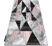 Alfombra alter nano triángulos rosado 120x170 cm