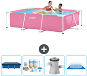 Paquete de piscina - intex - rectángulo - 220x150x60 cm + accesorios cb1