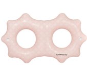 Flamingueo flotador gigante doble donut piscina pvc rosa