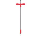 Eliminador de malas hierbas acero recubierto rojo gris 93,5 cm