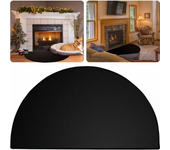 Estera ignífuga para chimenea - fibra de vidrio - estera ignífuga para chimenea - 102x50cm - 1 pieza - negro
