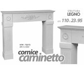 Marco chimenea imitación madera shabby 110x23x95 cm