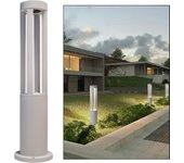 Farola led para exterior, 12 w impermeable ip65 para jardín patio camino 60 cm 230 v blanco 4000k