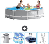 Paquete de piscina - intex - alrededor - 305x305x76 cm + accesorios cb95