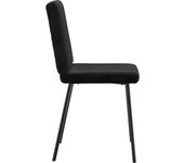 Pack 6 uds silla de comedor | silla de cocina terciopelo negro cfw56596